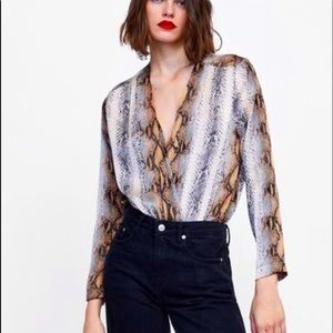 ZARA ANIMAL PRINT BODYSUIT
